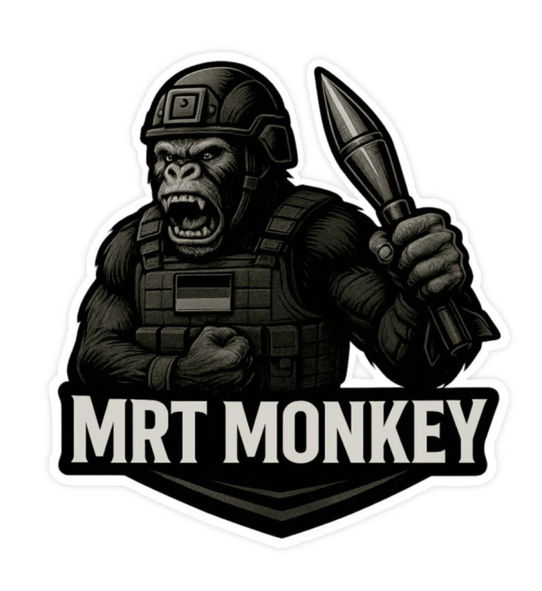 MRT - MONKEY - Sticker 10x10 | Dark essentials - Sticker - Battlebound.de